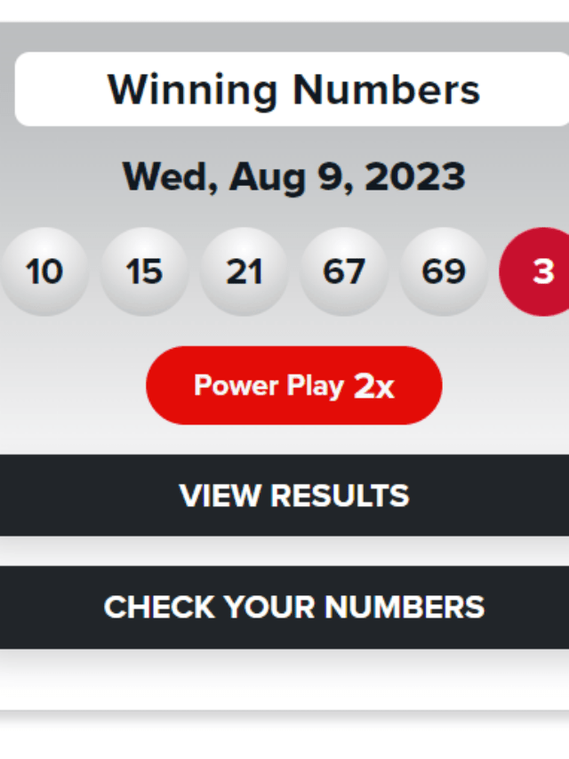 Winning Powerball Numbers for Wednesday, Aug 9, 2023