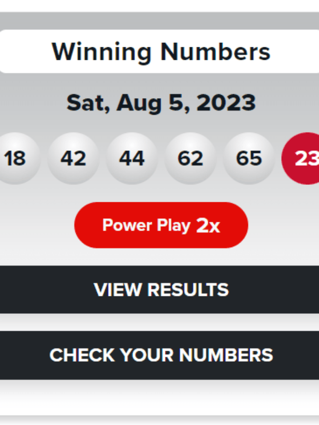 Winning Powerball Numbers for Saturday, Aug 5, 2023